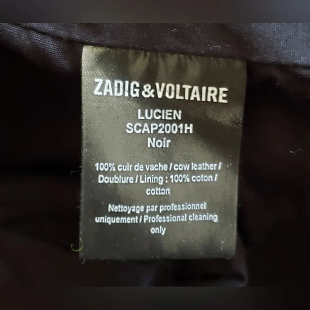 Zadig & Voltaire Lucien Noir Leather Bag